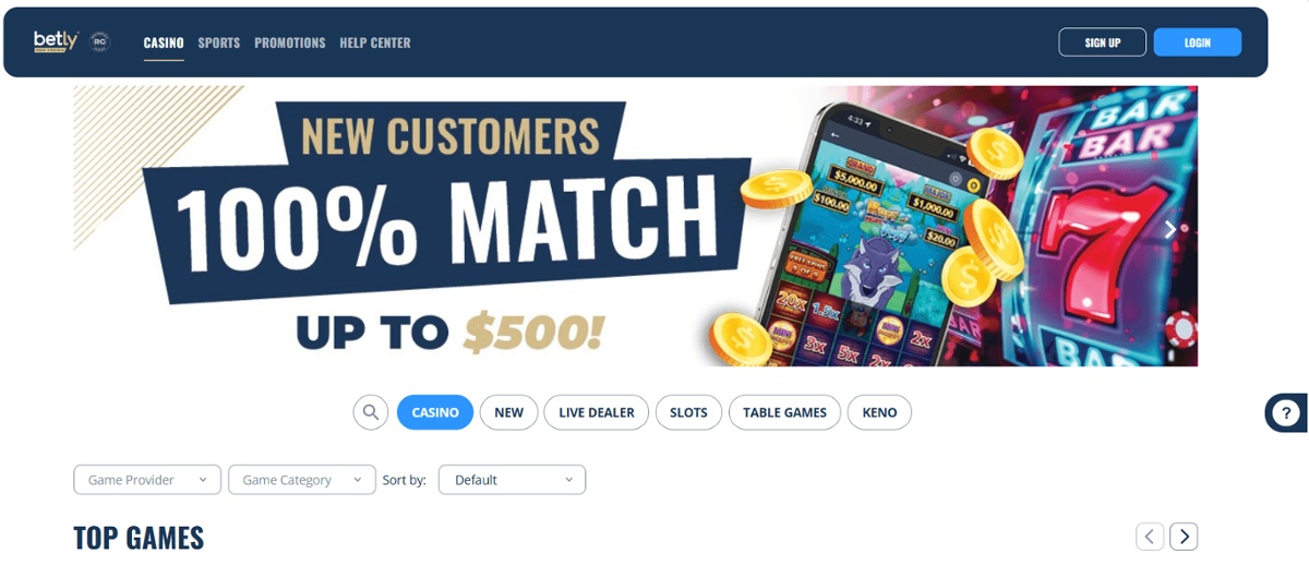betly_west_virginia_casino_homepage
